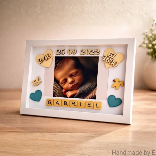 Metryczka_dla_chłopca_Drewniane wspomnienia_ personalizowana_dekoracja